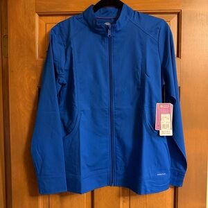 NWT Healing Hands Blue Zip-Up Scrub Jacket